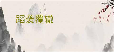 蹈袭覆辙