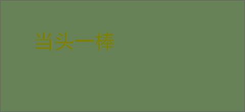 当头一棒